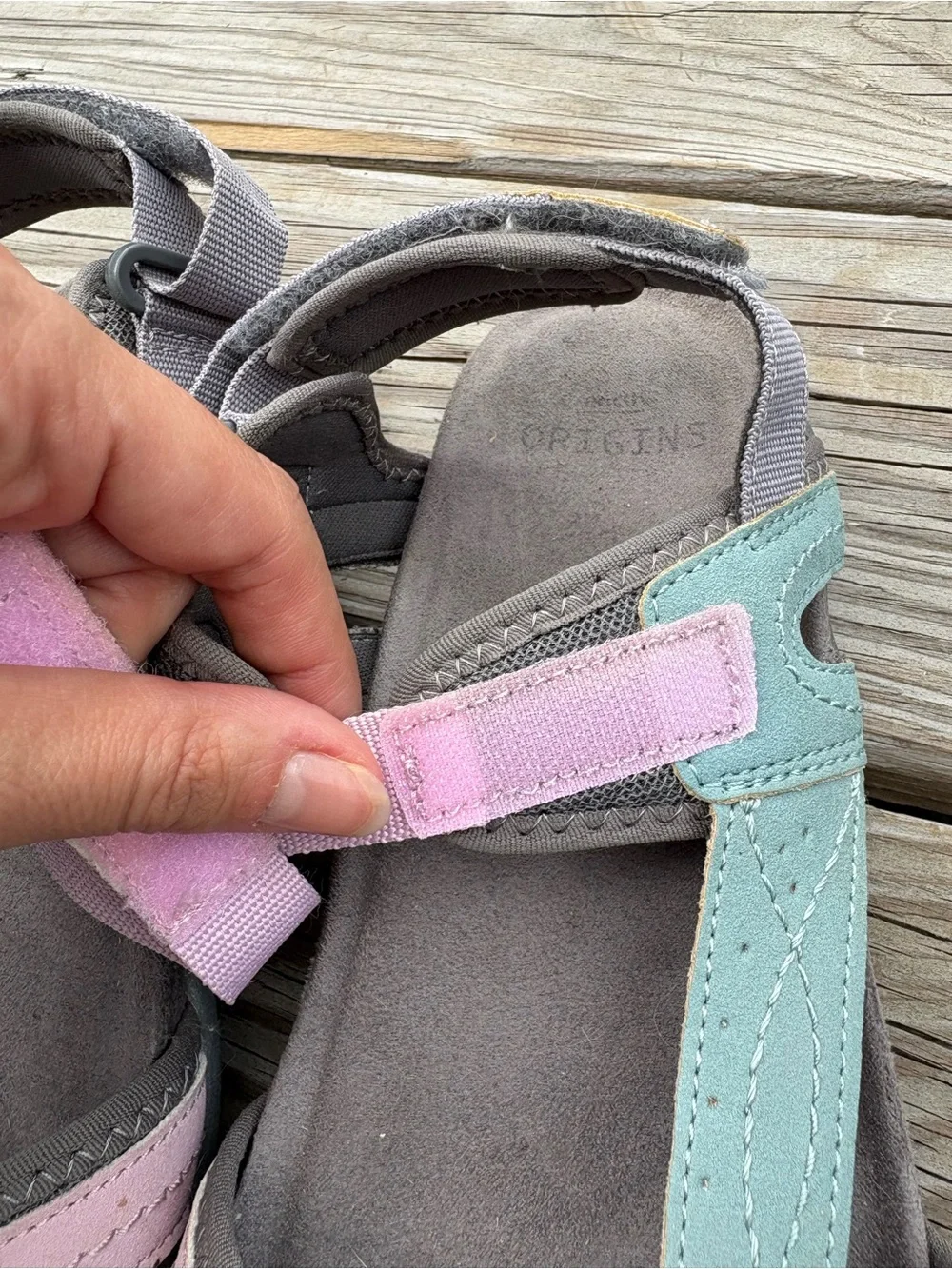 Women’s Earth Origins 3 Way Adjustable Outdoor Sandals in Pink, Lavender & Mint